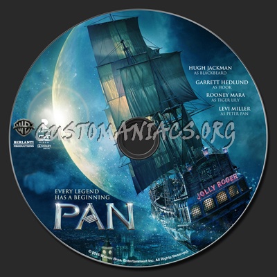 Pan (2015) dvd label