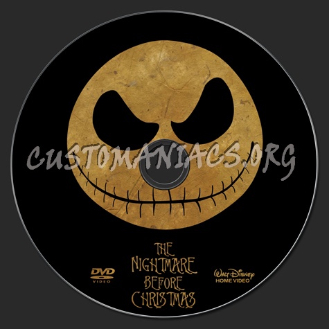 The Nightmare Before Christmas dvd label