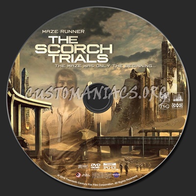 Maze Runner: The Scorch Trials dvd label