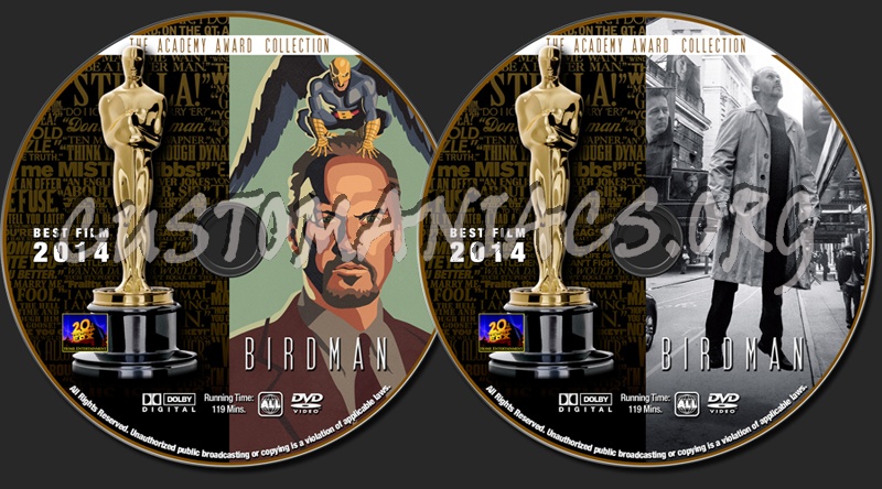 Academy Awards Collection - Birdman dvd label