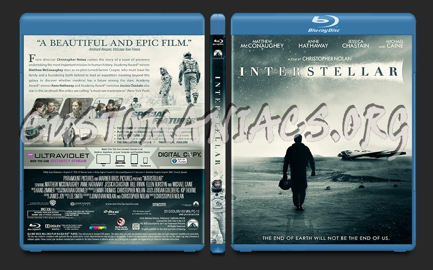 Interstellar blu-ray cover