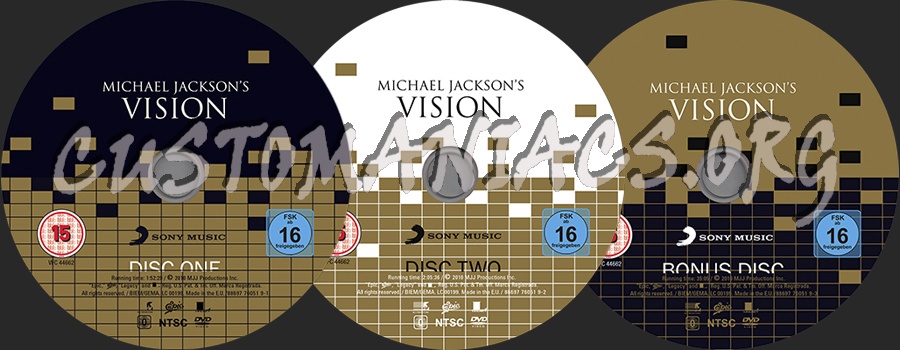 Michael Jackson Vision dvd label