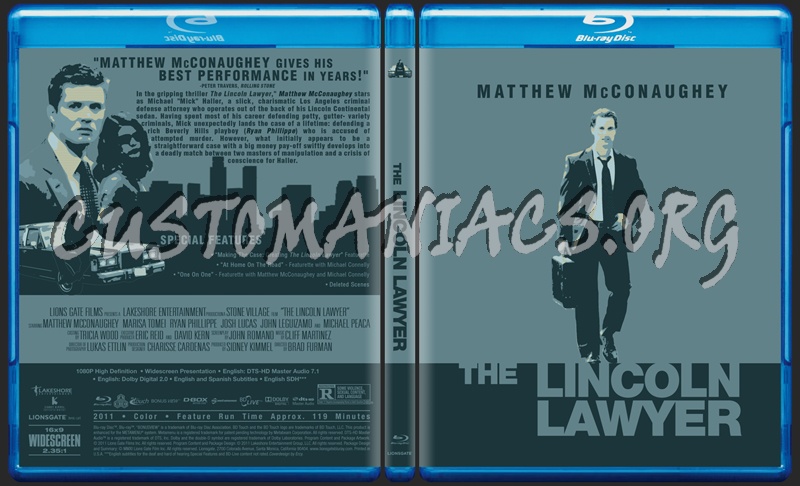The Lincoln Lawyer blu-ray cover