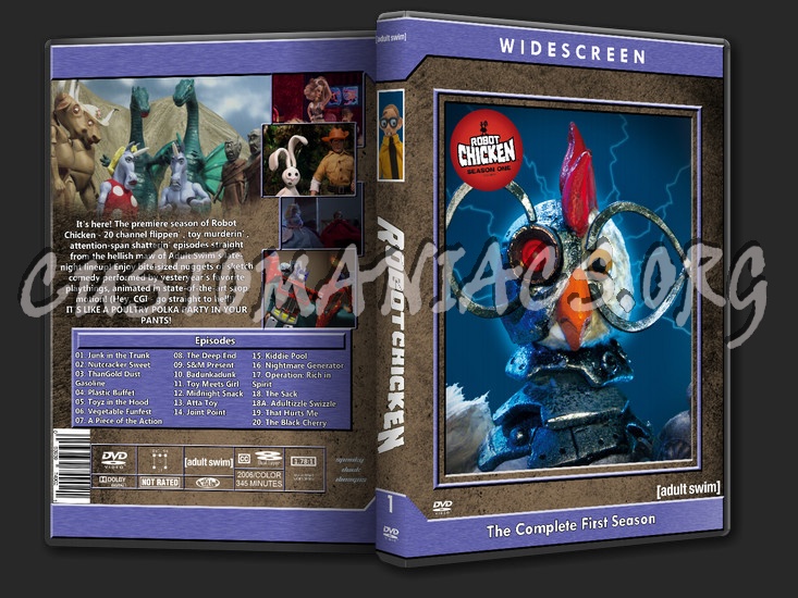 Lima medio Triatleta Robot Chicken Season 1 dvd cover - DVD Covers & Labels by Customaniacs, id:  225077 free download highres dvd cover
