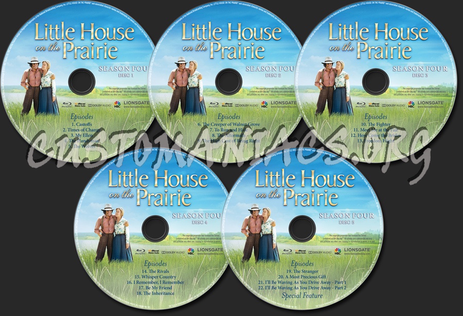 Little House on the Prairie Season 4 blu-ray label