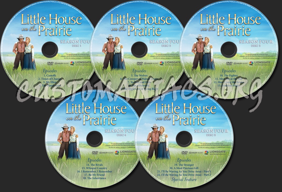 Little House on the Prairie Season 4 dvd label