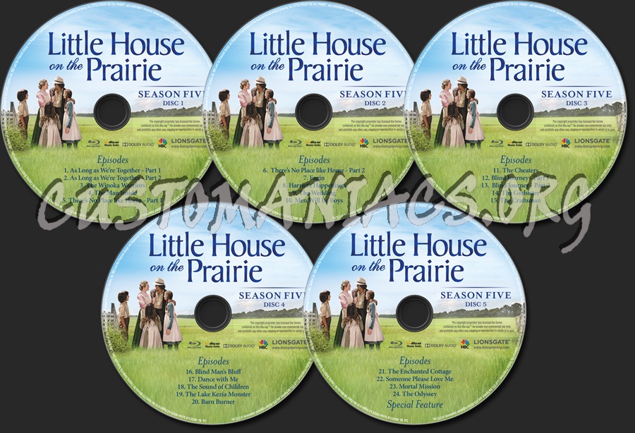 Little House on the Prairie Season 5 blu-ray label