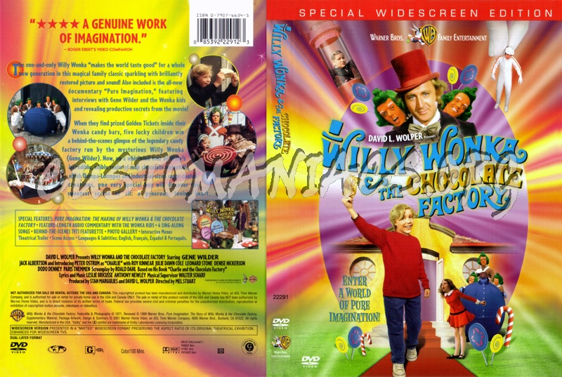 Willy Wonka & The Chocolate Factory dvd cover
