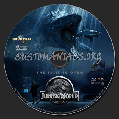 Jurassic World blu-ray label