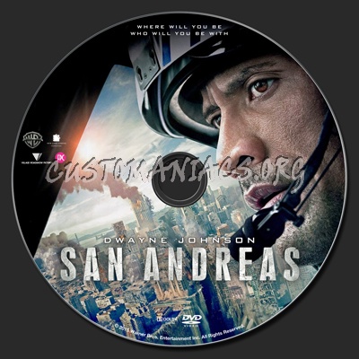 San Andreas dvd label