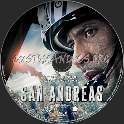 San Andreas blu-ray label