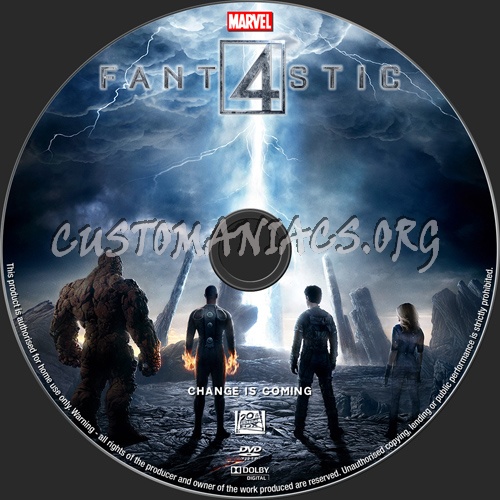 The Fantastic Four(2015) dvd label