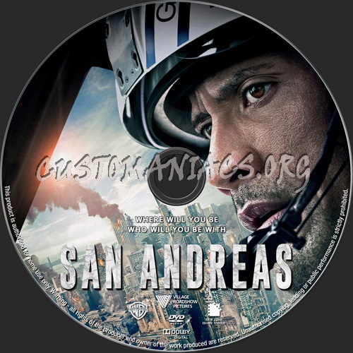 San Andreas dvd label