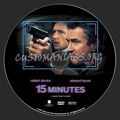 15 Minutes dvd label