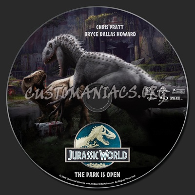 Jurassic World blu-ray label