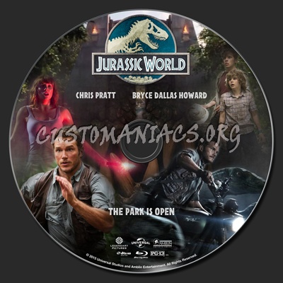 Jurassic World blu-ray label