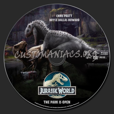 Jurassic World dvd label