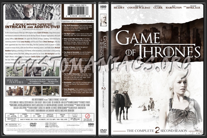 Game of Thrones Season 2 dvd cover