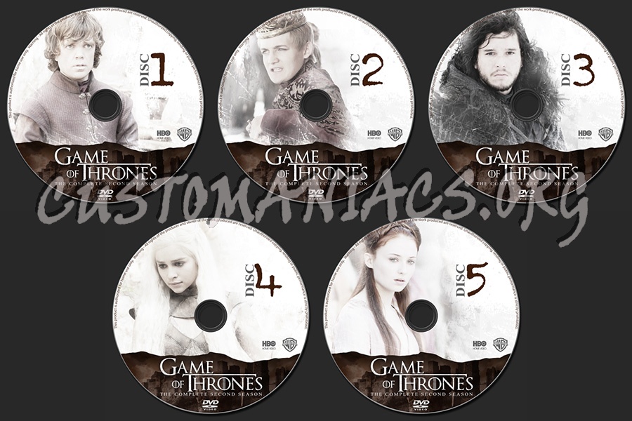 Game of Thrones Season 2 dvd label