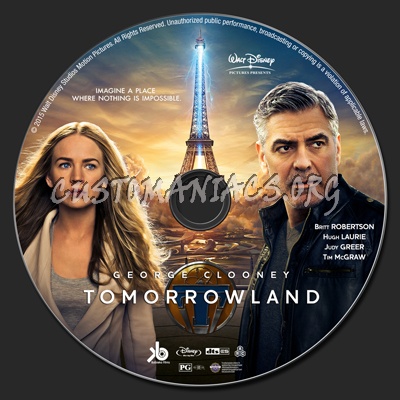 Tomorrowland blu-ray label