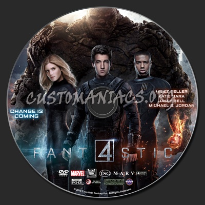 Fantastic Four (2015) dvd label