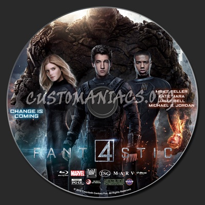 Fantastic Four (2015) blu-ray label