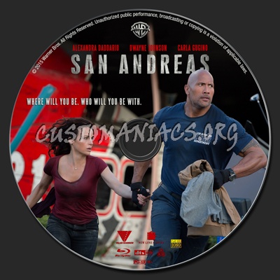 San Andreas blu-ray label