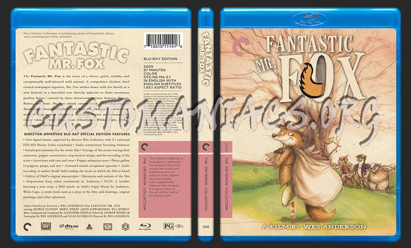 700 - The Fantastic Mr. Fox blu-ray cover