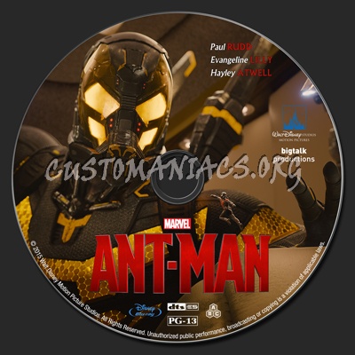 Ant-man blu-ray label