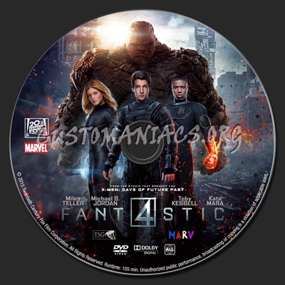 Fantastic Four (2015) dvd label