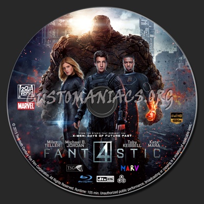 Fantastic Four (2015) blu-ray label