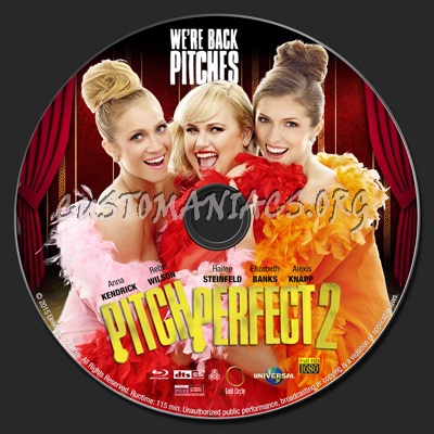 Pitch Perfect 2 blu-ray label