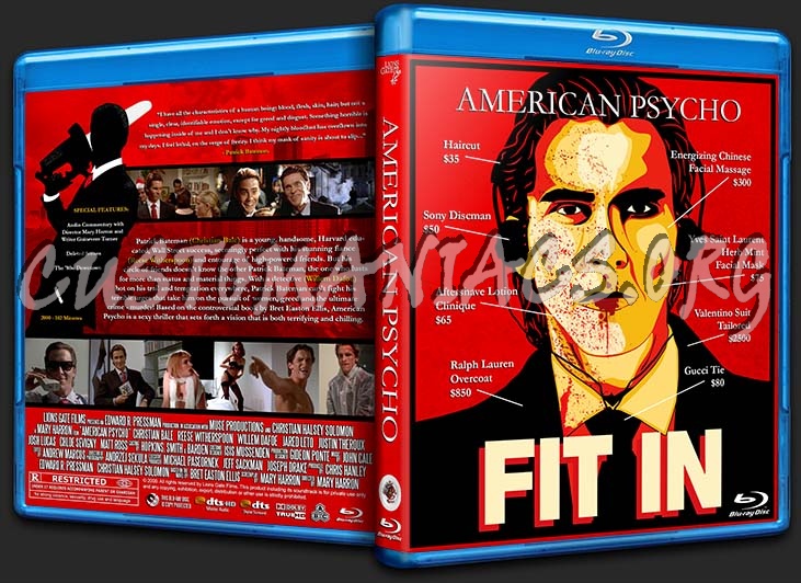 American Psycho blu-ray cover