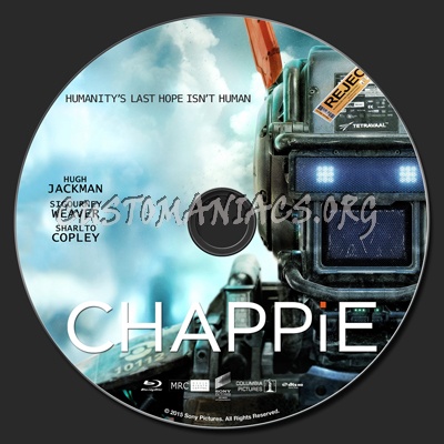 Chappie blu-ray label