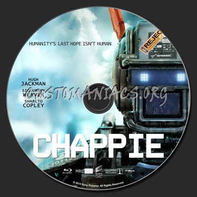 Chappie blu-ray label