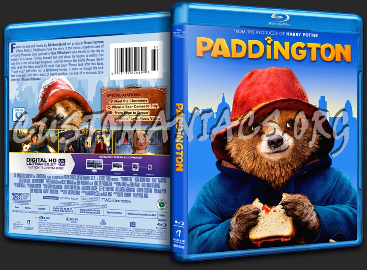 Paddington blu-ray cover