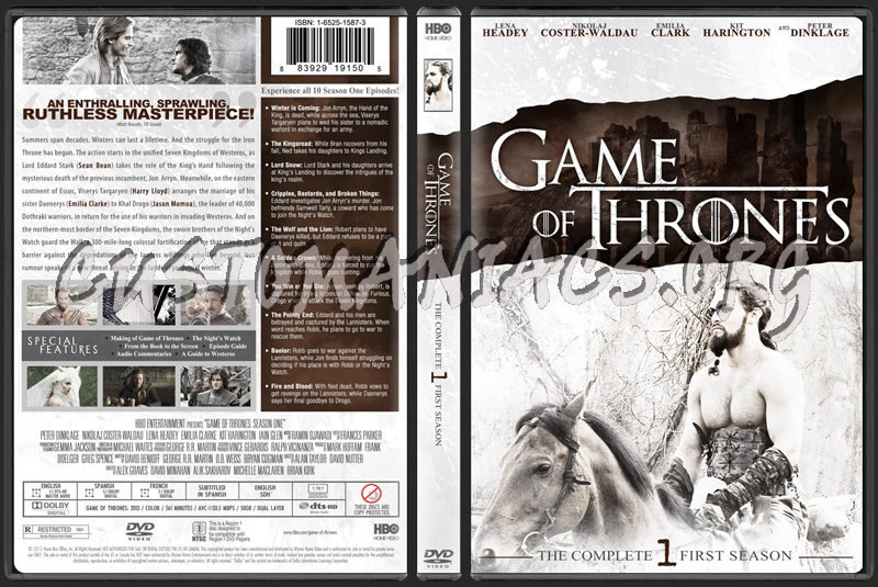 Game of Thrones Season 1 dvd cover