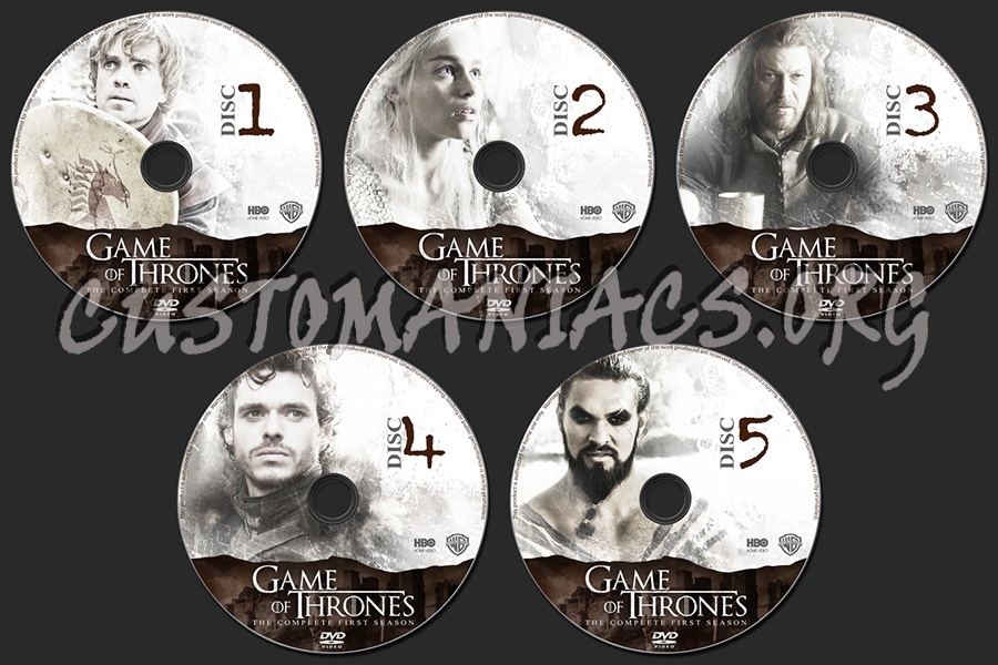 Game of Thrones Season 1 dvd label