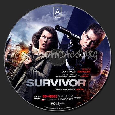 Survivor (2015) dvd label