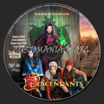 Descendants (2015) dvd label