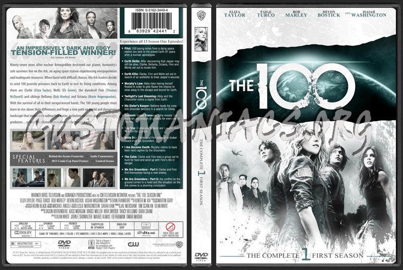 The 100 Season 1 dvd cover