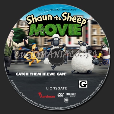 Shaun the Sheep Movie dvd label