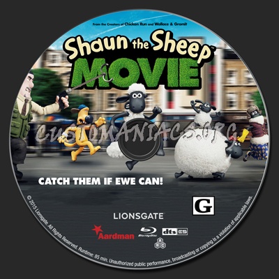 Shaun the Sheep Movie blu-ray label