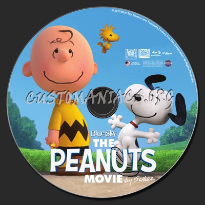Peanuts the movie (2015) blu-ray label