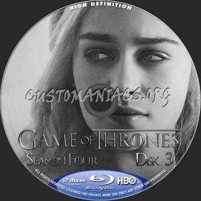 Game Of Thrones Season 4 blu-ray label