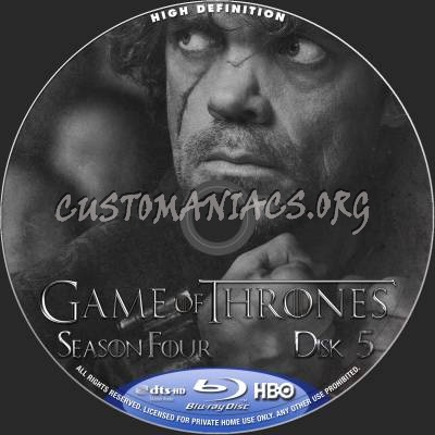 Game Of Thrones Season 4 blu-ray label