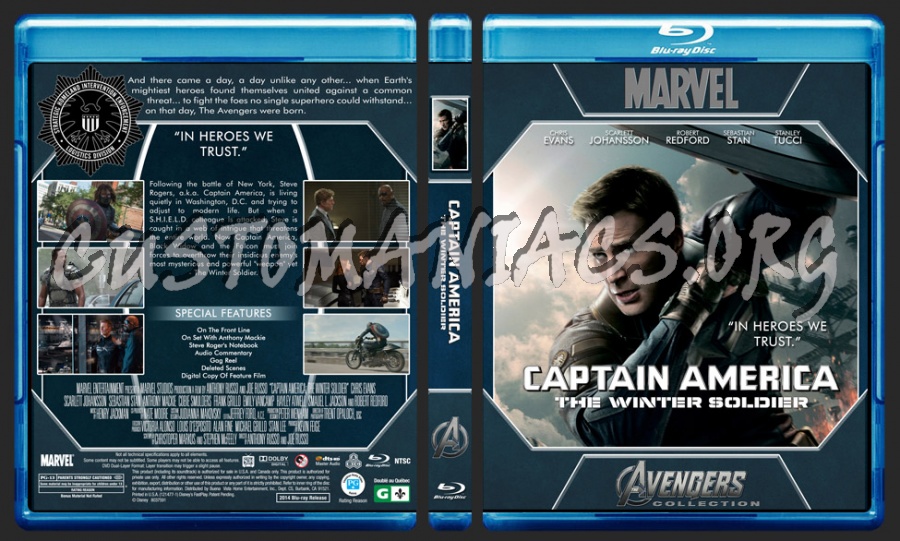 Avengers Collection - Captain America The Winter Soldier blu-ray cover