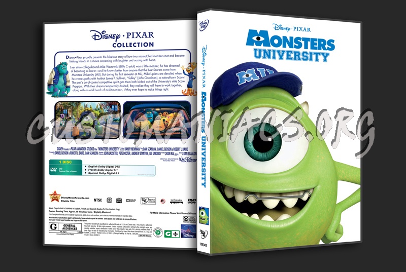 Monsters University dvd cover