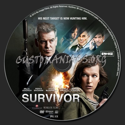 Survivor (2015) dvd label