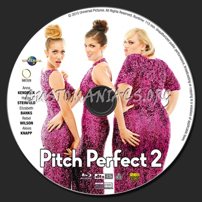 Pitch Perfect 2 blu-ray label